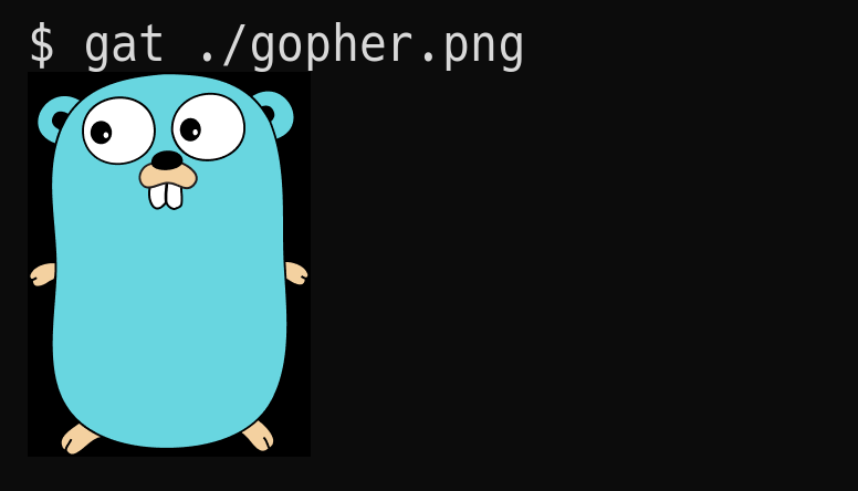 Printing image with gat